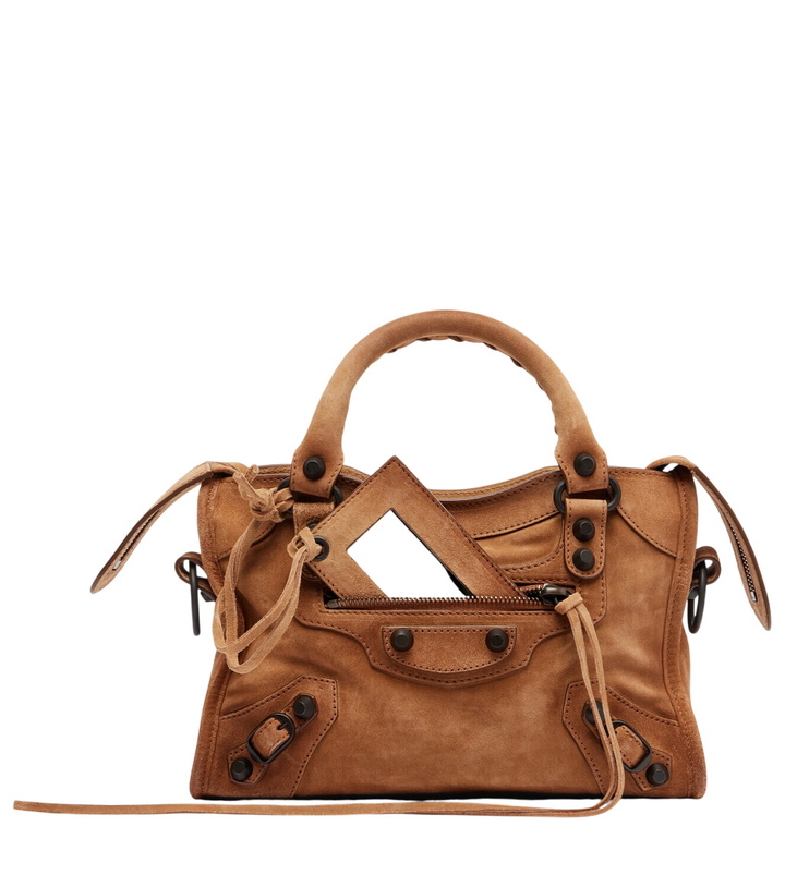 Photo: Balenciaga Le City Mini suede top-handle bag