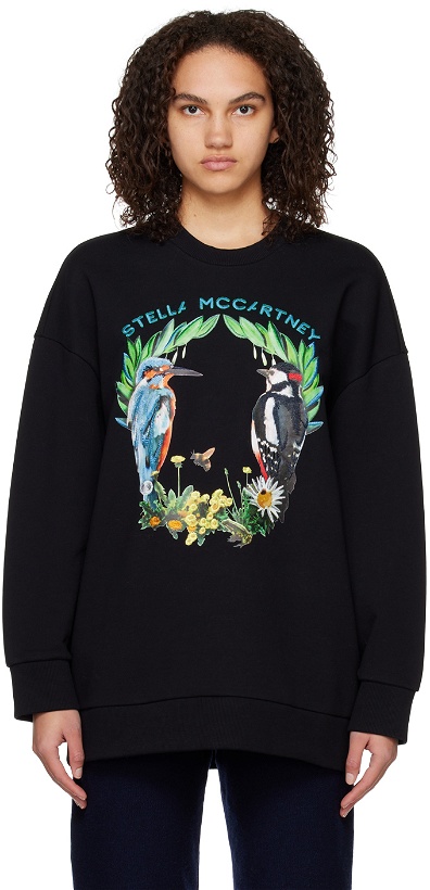 Photo: Stella McCartney Black 'The Bird Crest' Sweatshirt