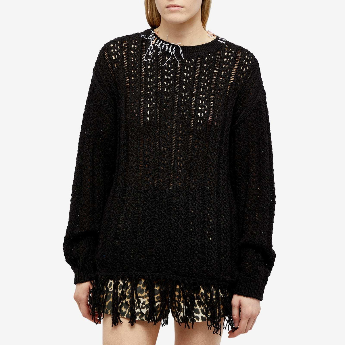 Andersson Bell Women's Gorden Cable Knit Sweater in Black