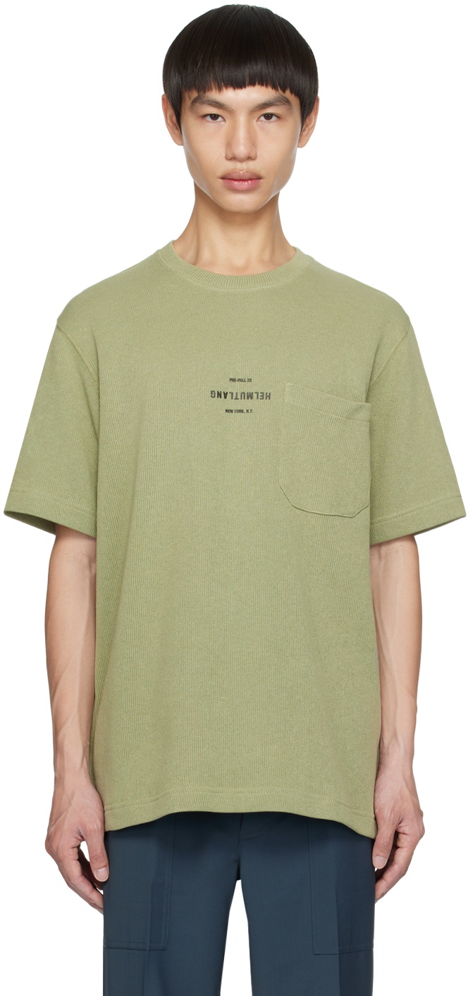 Helmut Lang Khaki Bonded T-Shirt Helmut Lang