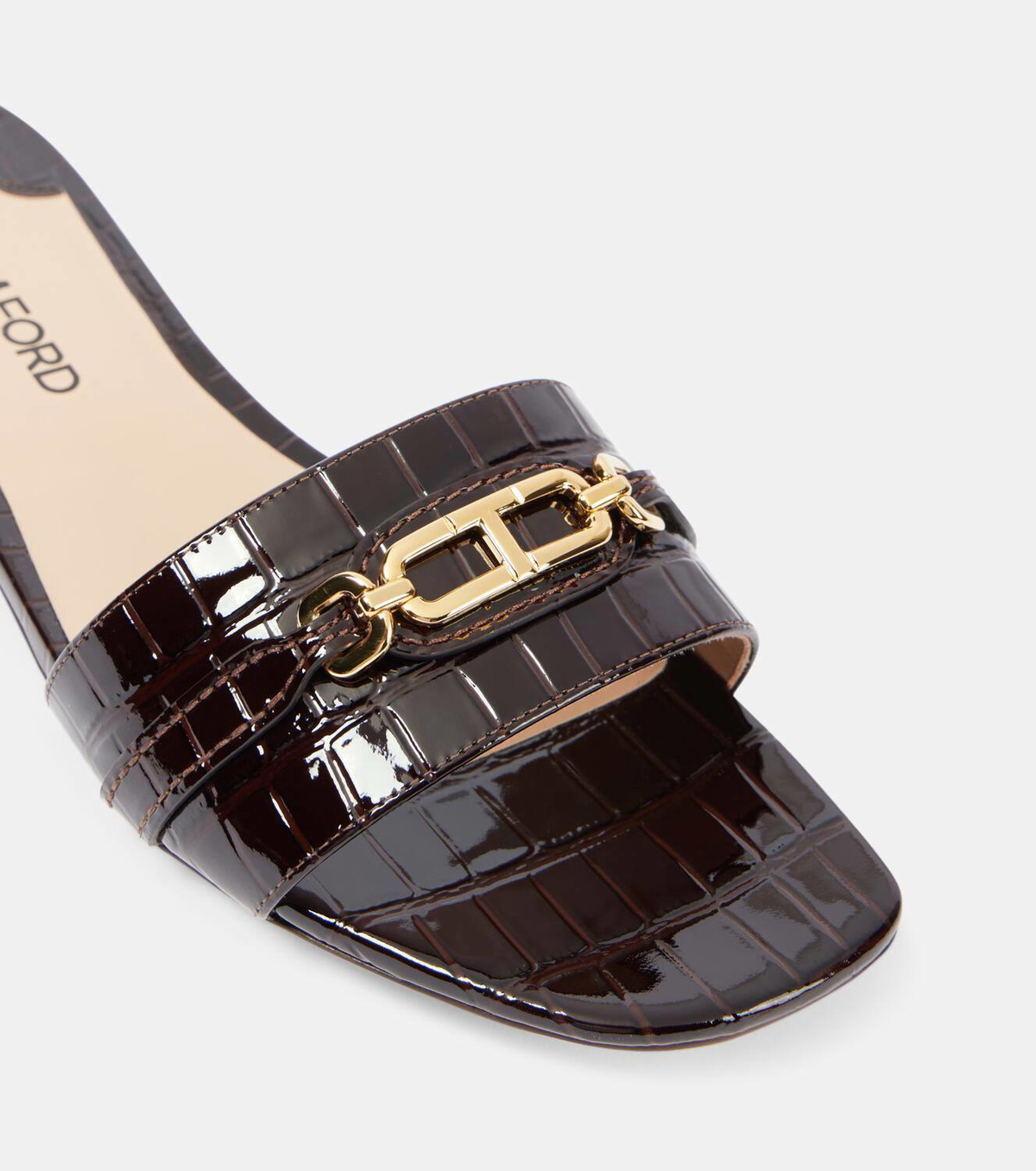 Tom Ford Whitney croc-effect leather slides