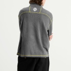 Metalwood Studio Men's Contrast Stitch 1/4 Zip Sweatshirt in Charcoal