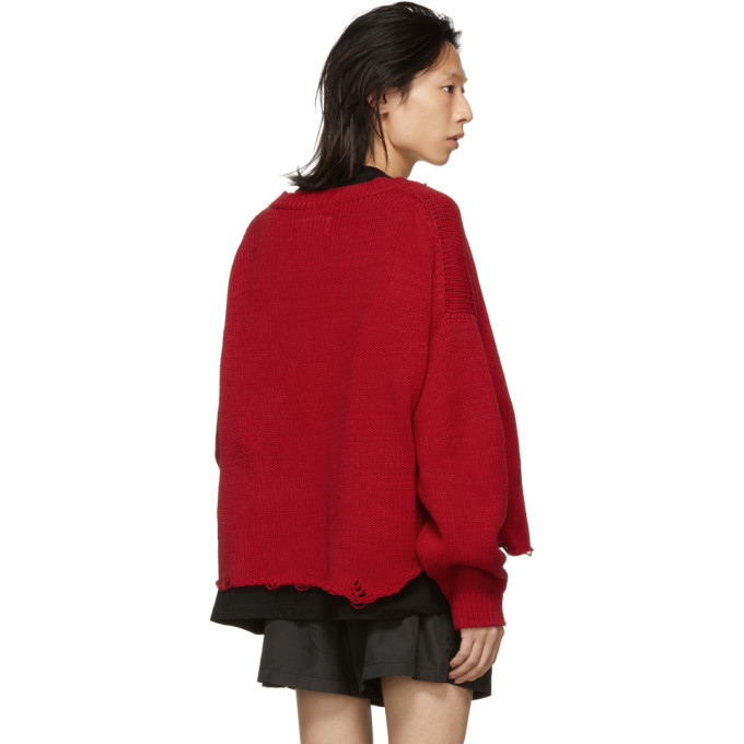 Doublet Red 3D Patch Cut-Off Sweater Doublet