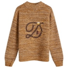 Drôle de Monsieur Men's Braided D Chunky Jumper in Brown