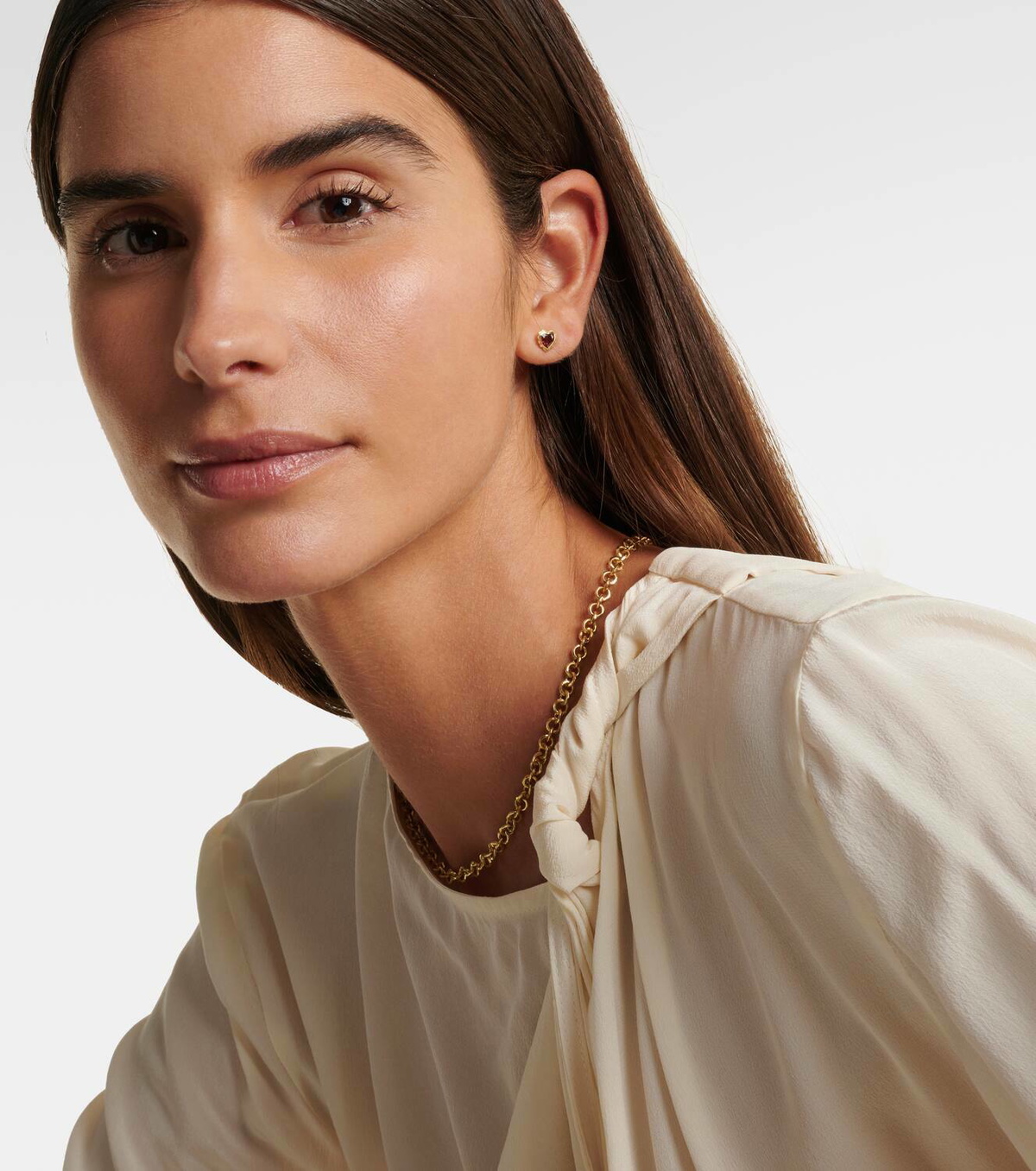 FoundRae True Love 18kt gold earring with garnet Foundrae