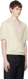 LGN Louis Gabriel Nouchi Off-White Short-Sleeved Polo