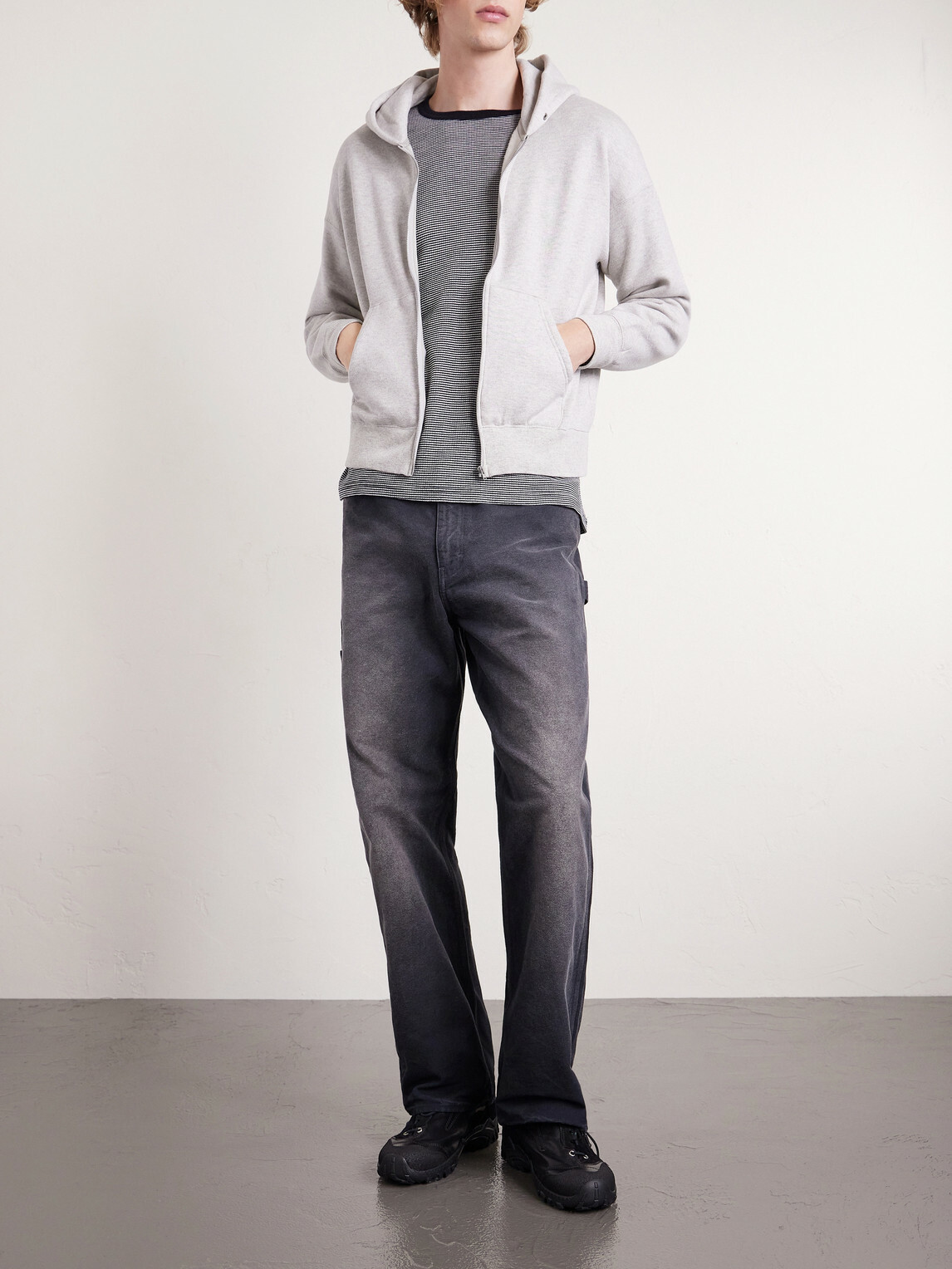 Visvim - Jumbo Wool and Cotton-Blend Jersey Zip-Up Hoodie - Gray