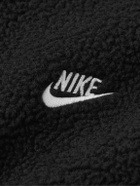 Nike - Club Logo-Embroidered Fleece Jacket - Black