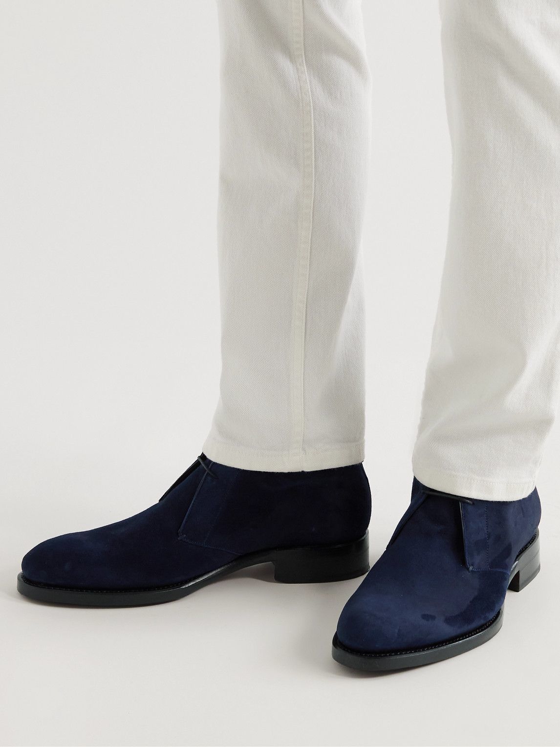 Brioni - Suede Desert Boots - Blue Brioni
