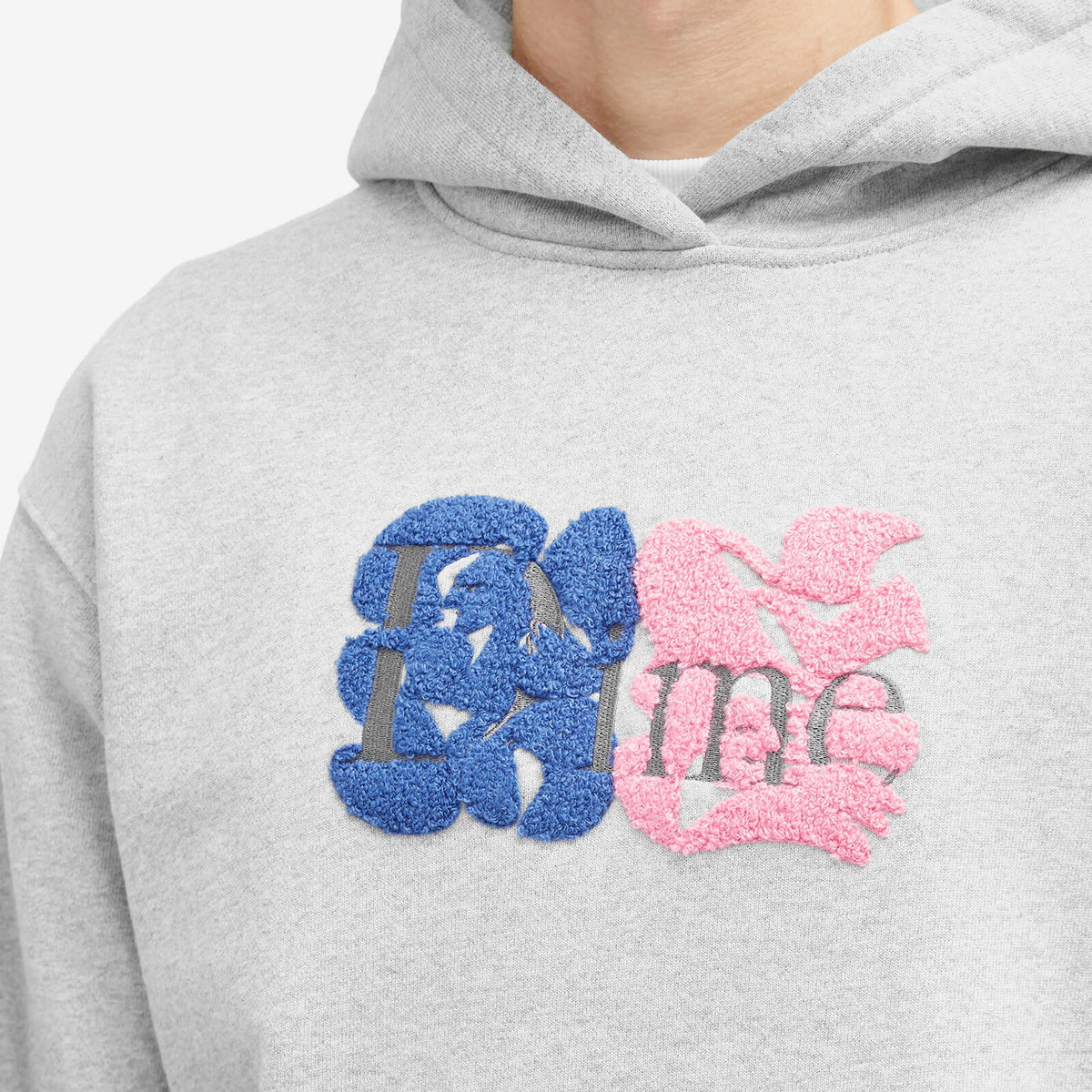 【DIME】Classic Duo Hoodie / Heather Gray Dime Men's Classic Duo Logo Hoodie in Heather Grey Dime