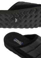 Polo Ralph Lauren Quilted Shell Slippers Black