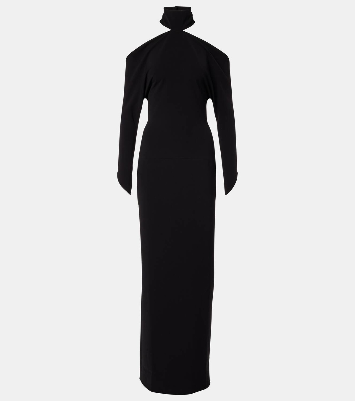 Courrèges Circle open-back high-neck gown