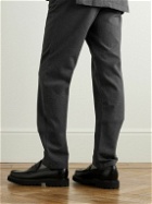 Oliver Spencer - Fishtail Straight-Leg Cotton and Wool-Blend Suit Trousers - Gray