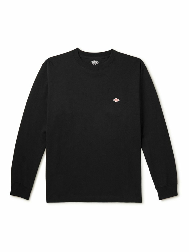 Photo: Danton - Logo-Appliquéd Cotton-Blend Jersey T-Shirt - Black