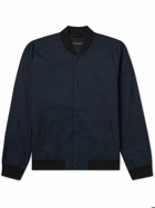 Club Monaco - Refined Stretch Cotton-Blend Bomber Jacket - Blue