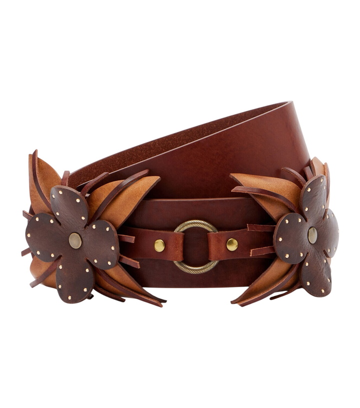 Photo: Isabel Marant Aska floral-appliqué leather belt