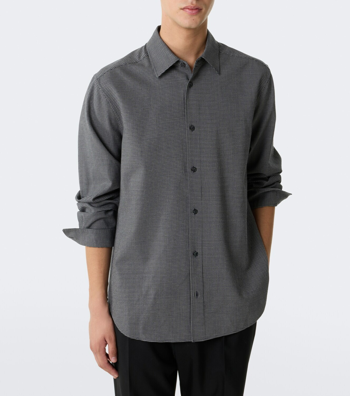 The Row Victor checked virgin wool shirt