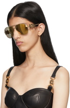 Versace Gold Medusa Biggie Aviator Sunglasses