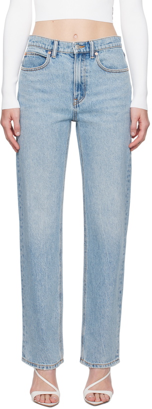 Photo: Alexander Wang Blue EZ Mid-Rise Straight-Leg Jeans