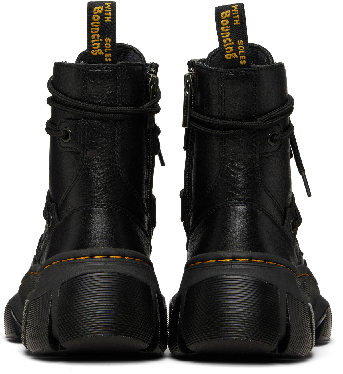Dr. Martens Black DMXL 8-Eye Leather Boots