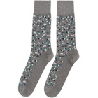 Boss Two-Pack Grey Mini Pattern Socks