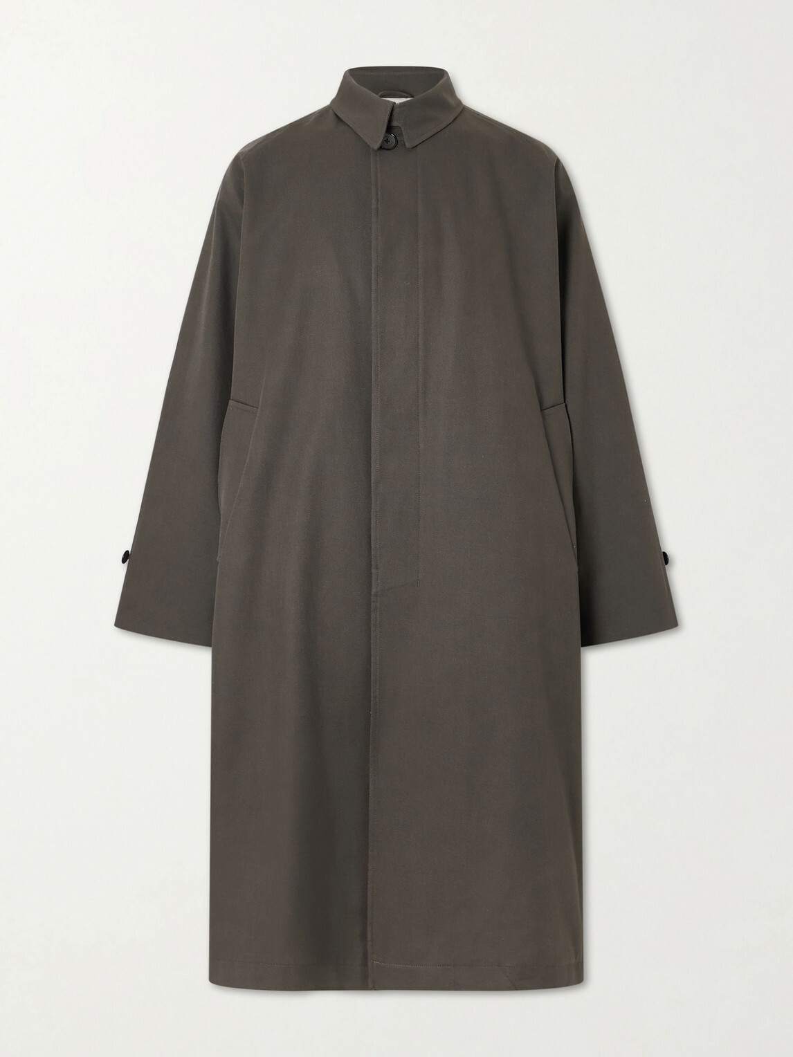 Herno - Slub Cotton-Twill Coat - Brown