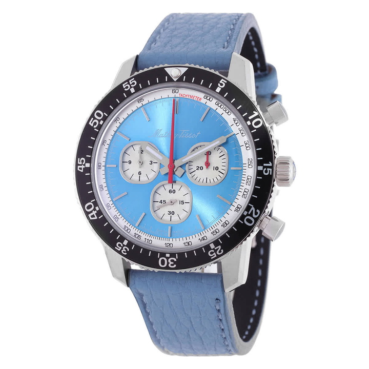Photo: Mathey-Tissot 1968 Chronograph Automatic Blue Dial Mens Watch H1968SK