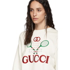 Gucci White Tennis Logo Sweatshirt