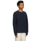 Jil Sander Navy Rib Knit Sweater