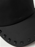 Valentino - Valentino Garavani Studded Shell Baseball Cap - Black
