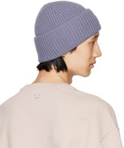 Acne Studios Purple Small Logo Beanie