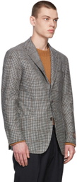 Ring Jacket Black & White Houndstooth Blazer