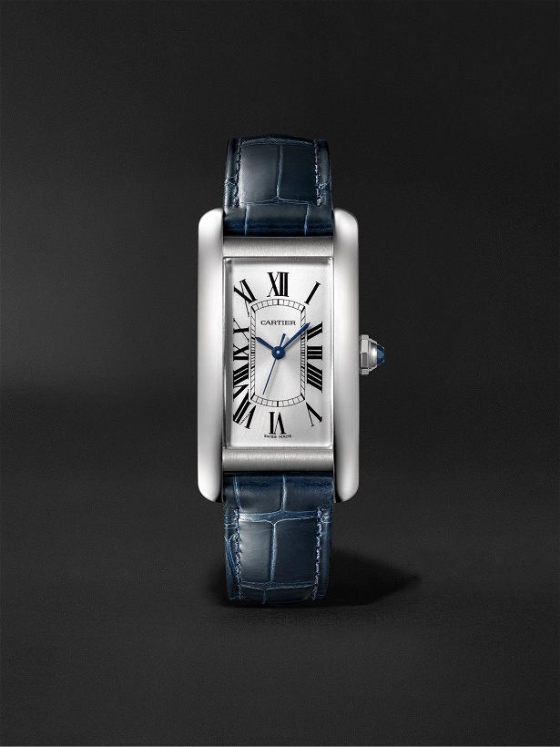 Photo: Cartier - Tank Américaine Automatic 41.6mm Stainless Steel and Alligator Watch, Ref. No. WSTA0044