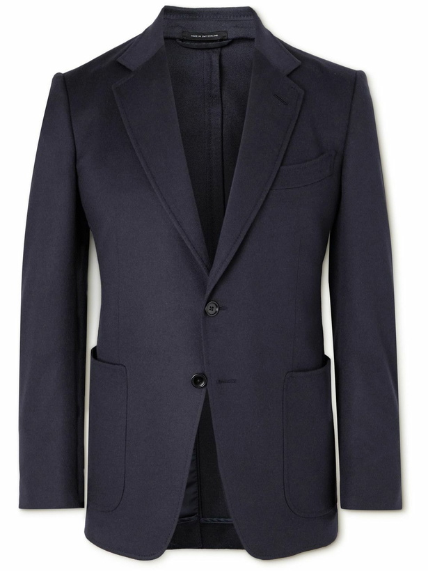 Photo: TOM FORD - O'Connor Brushed-Cashmere Blazer - Blue