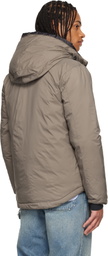 Canada Goose Taupe 'Black Label' Lodge Hooded Down Jacket