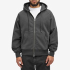 Adsum Men's Waffle Full Zip Hoodie in Grey