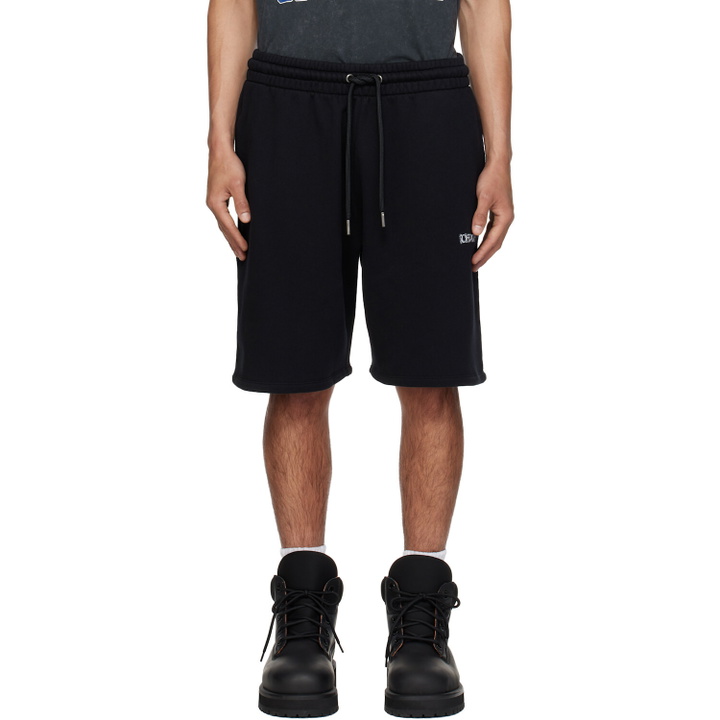 Photo: Off-White Black Heraldic Arrow Skate Sweat Shorts