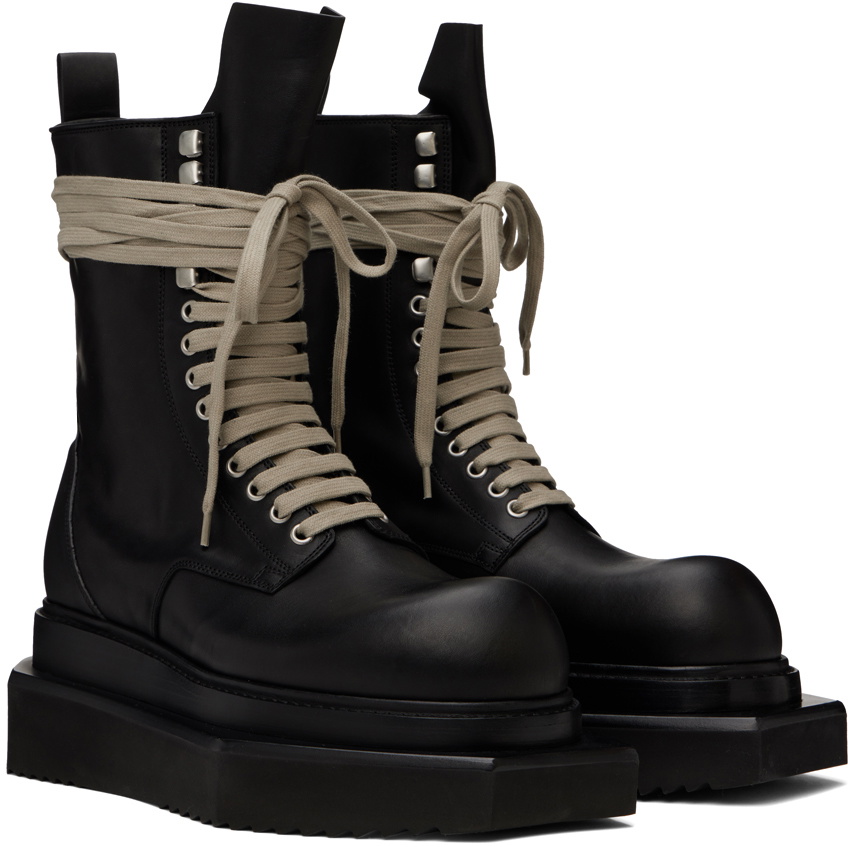 靴 Rick Owens Lido Turbo Cyclops Boots Rick Owens Black Lido Laceup Turbo Cyclops Boots Rick Owens