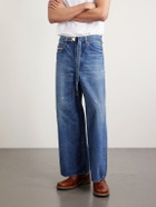 Sacai - BEYONDEXX Wide-Leg Belted Distressed Jeans - Blue