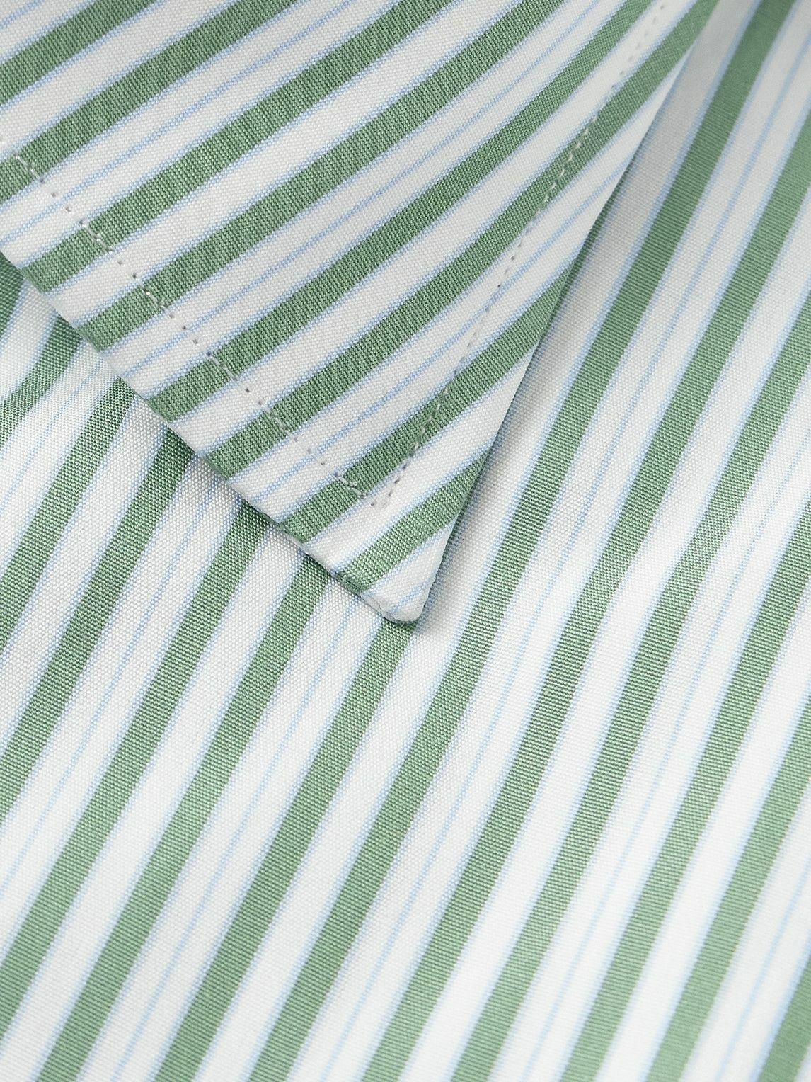 Sid Mashburn - Striped Cotton-Poplin Shirt - Green