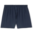 Sunspel - Silk Boxer Shorts - Men - Navy