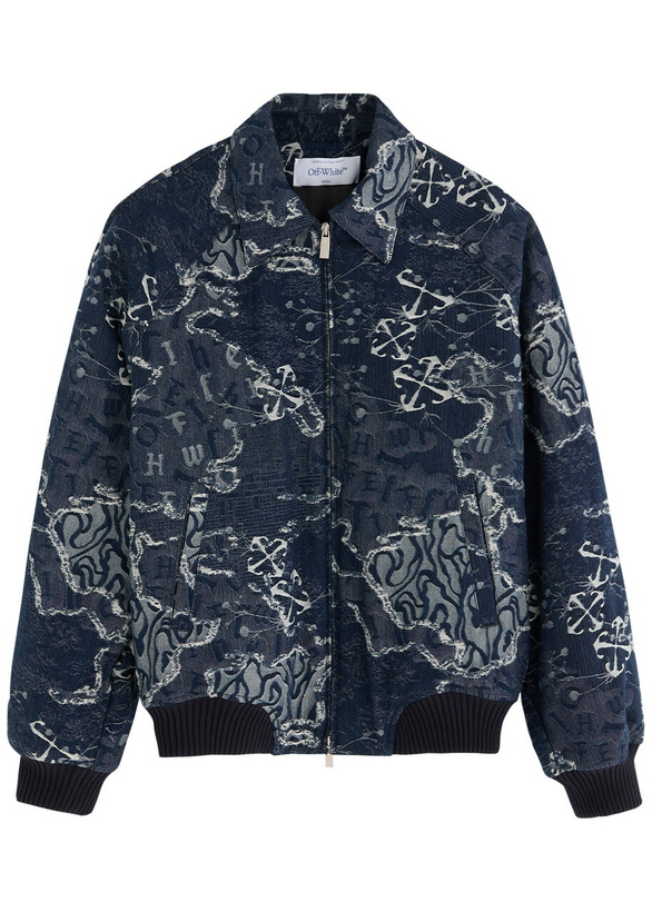 Photo: Off-white Jacquard Denim Bomber Jacket Multicoloured 1