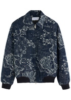Off-white Jacquard Denim Bomber Jacket Multicoloured 1