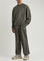 Mki Miyuki Zoku Logo-embroidered Knitted Sweatpants Grey