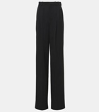 Saint Laurent High-rise wool wide-leg pants