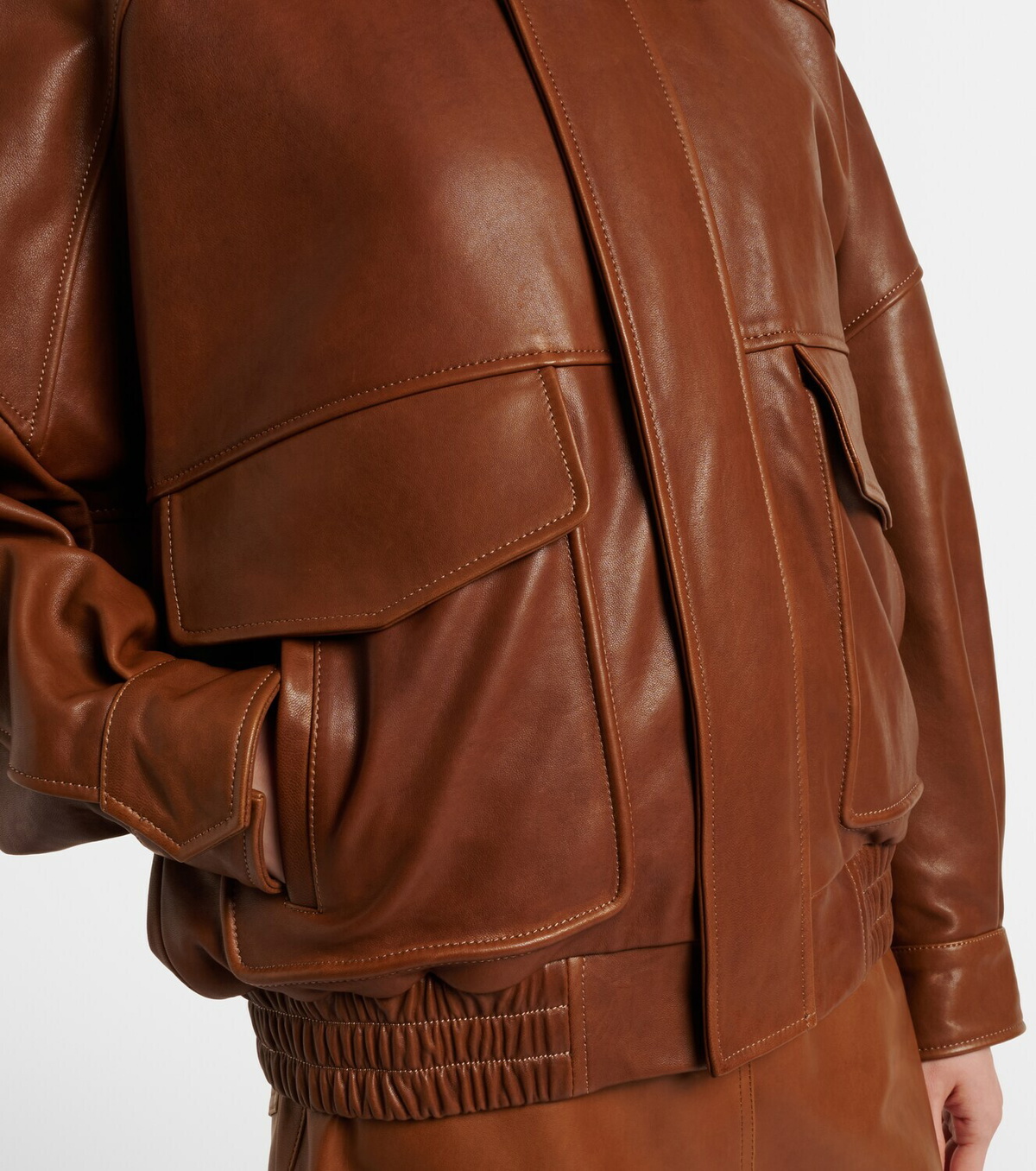 Nour Hammour Runa leather blouson jacket