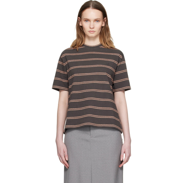 Photo: Jil Sander Brown Cotton Crew-Neck T-shirt
