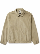 Nike - Life Logo-Embroidered Cotton-Blend Corduroy Harrington Jacket - Neutrals