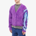 Sky High Farm Men's Furry Cardigan in Purple
