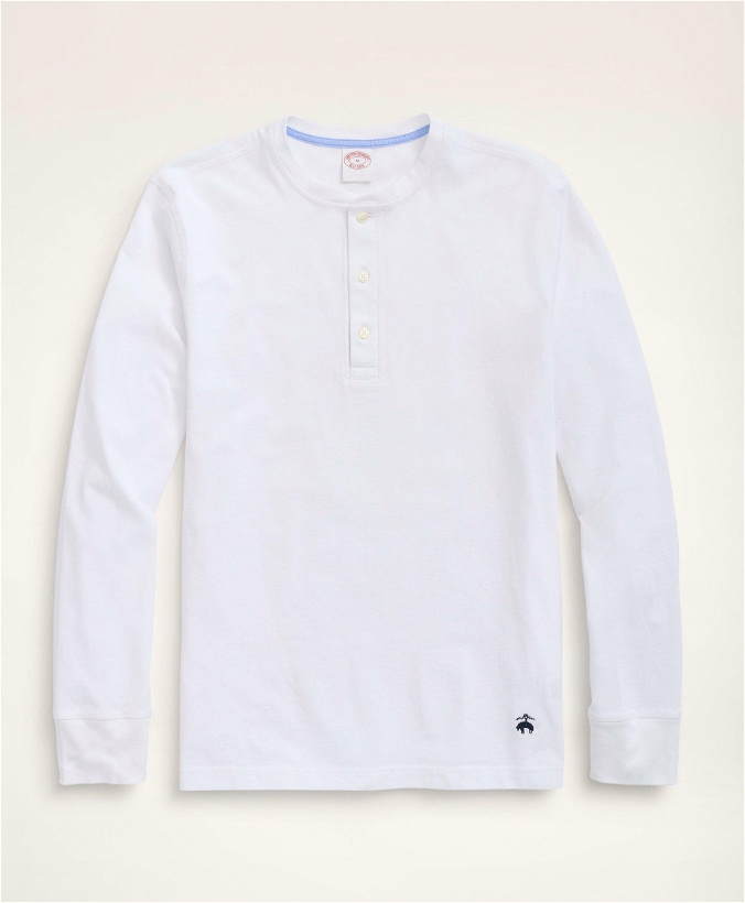 Photo: Brooks Brothers Men's Cotton Jersey Henley | White